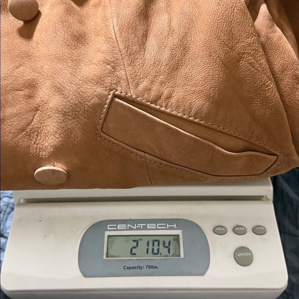 FOSSIL large 100% lamb leather button up jacket bohemian casual coat preloved - Picture 12 of 16